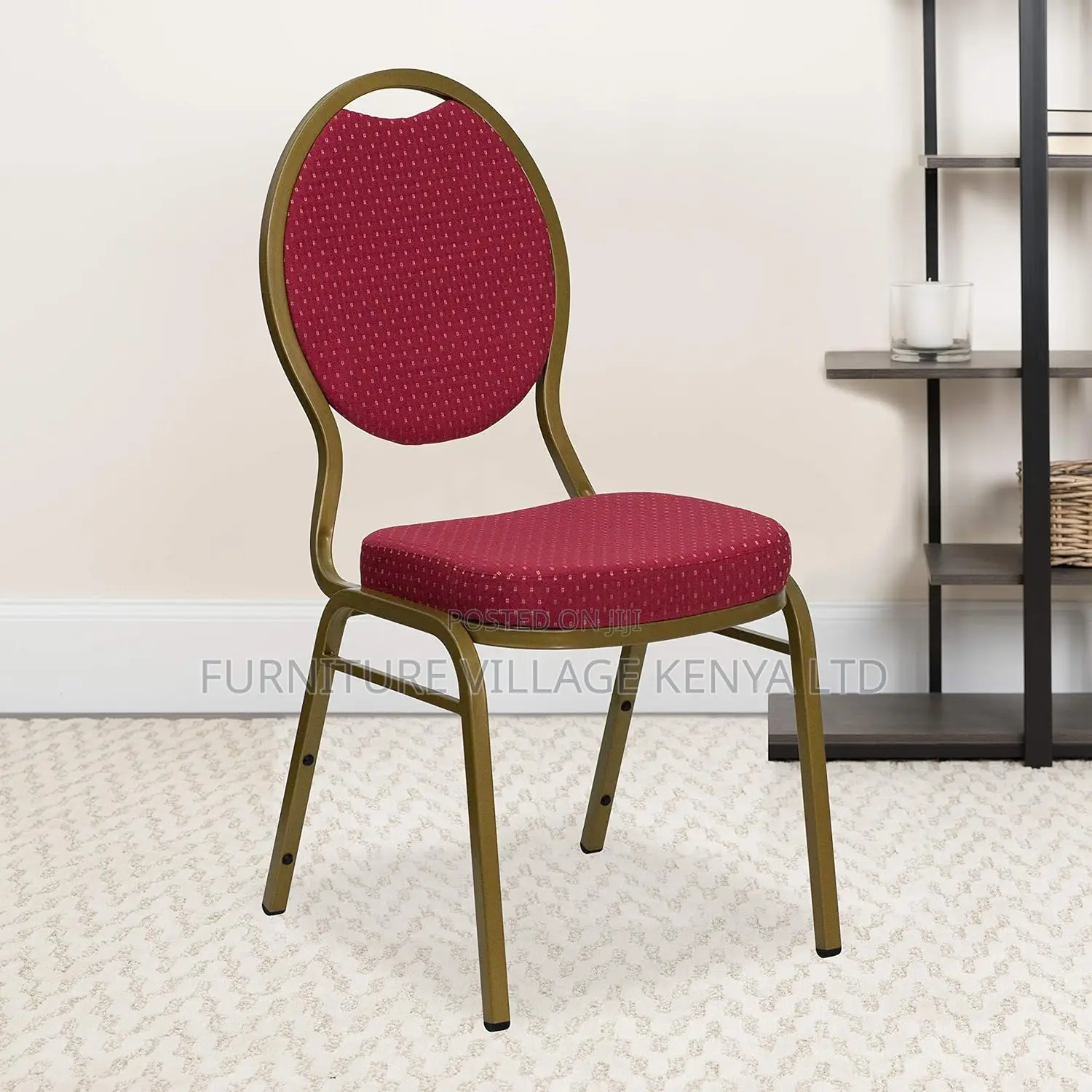 Modern Armless Round Fabric Conference Chair