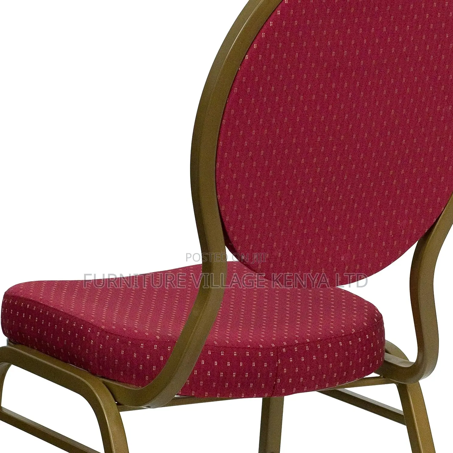 Modern Armless Round Fabric Conference Chair
