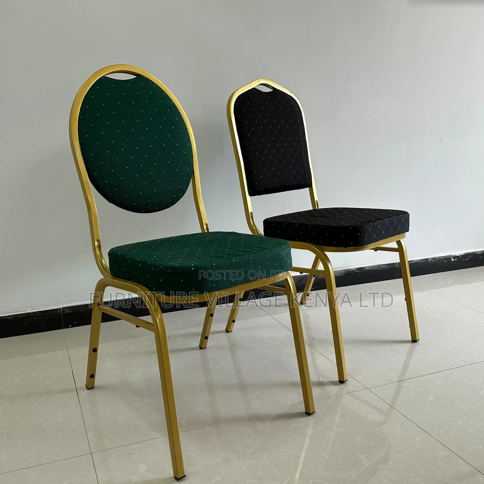 Modern Armless Round Fabric Conference Chair