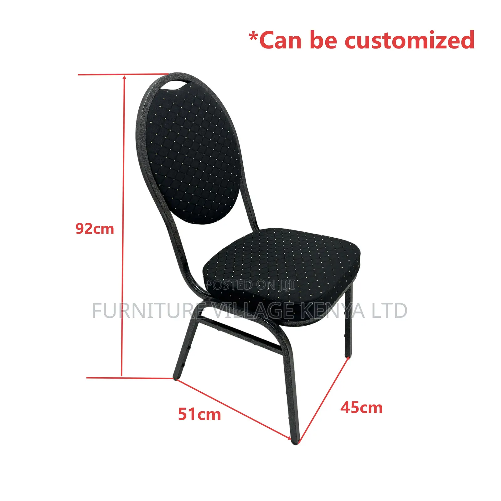Modern Armless Round Fabric Conference Chair