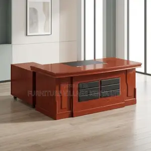 180omm Mahogany Manager's L-Shape Task Desk