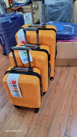Orange 3-Piece Hard-Shell Luggage Sets
