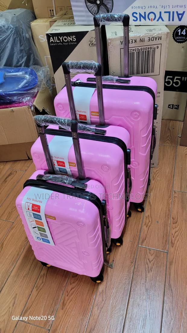 Luxurious 3 in 1 Unbreakable Suitcases Pink - thumbnail 2