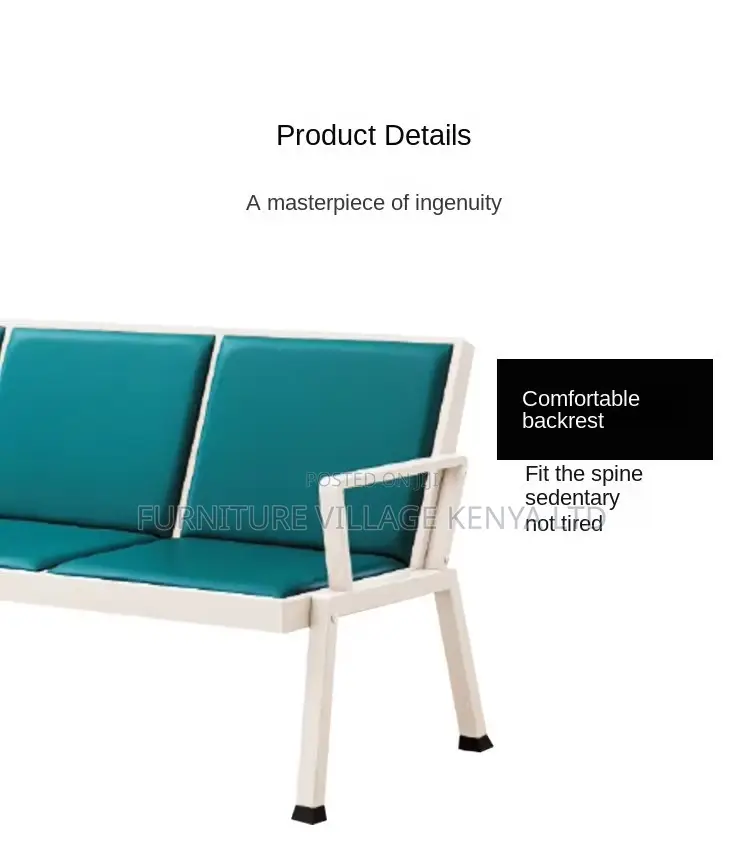 3-Seater Modern Guest Waiting Reception Bench