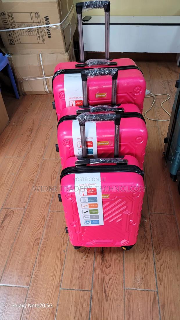 Luxurious 3 in 1 Unbreakable Suitcases Hot Pink