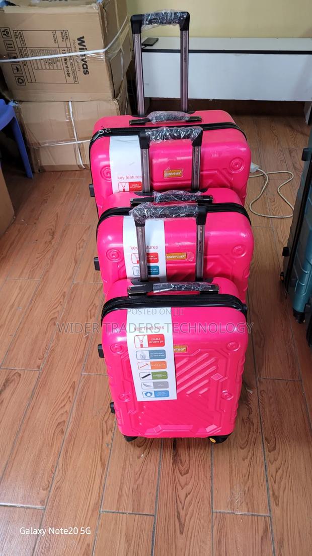 Luxurious 3 in 1 Unbreakable Suitcases Hot Pink - thumbnail 2