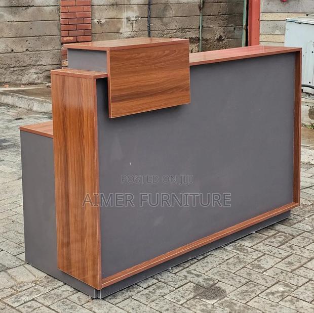 Grey/Walnut Reception Desk