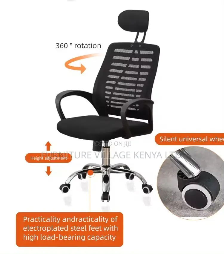 Swivel Height Adjustable Task Headrest Chair