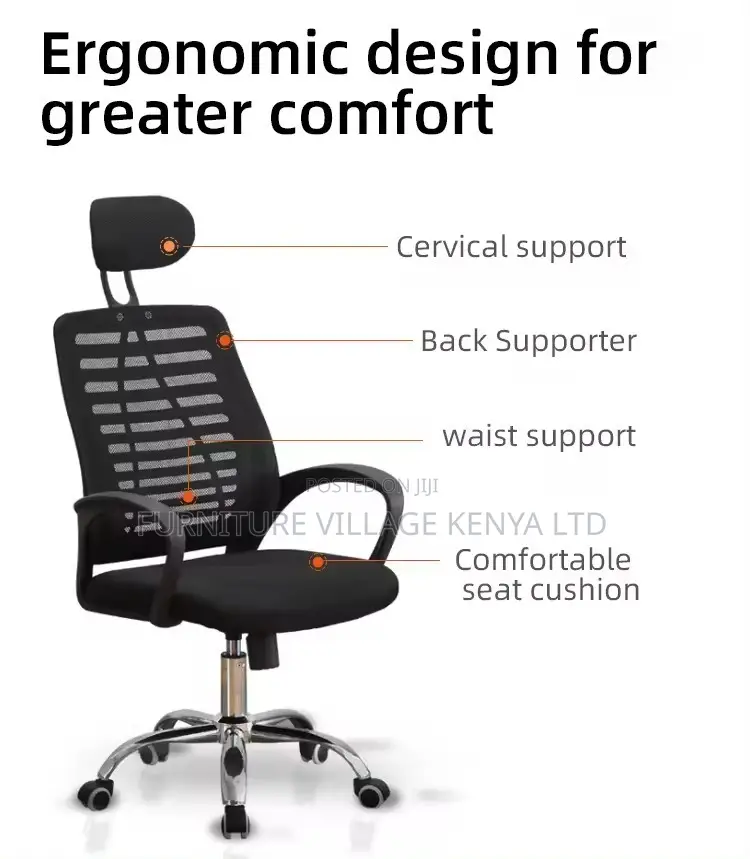 Swivel Height Adjustable Task Headrest Chair