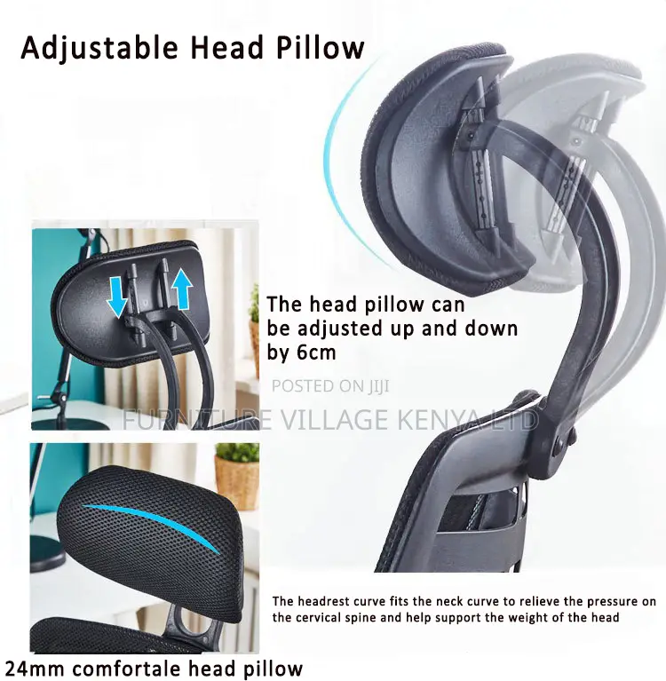 Swivel Height Adjustable Task Headrest Chair