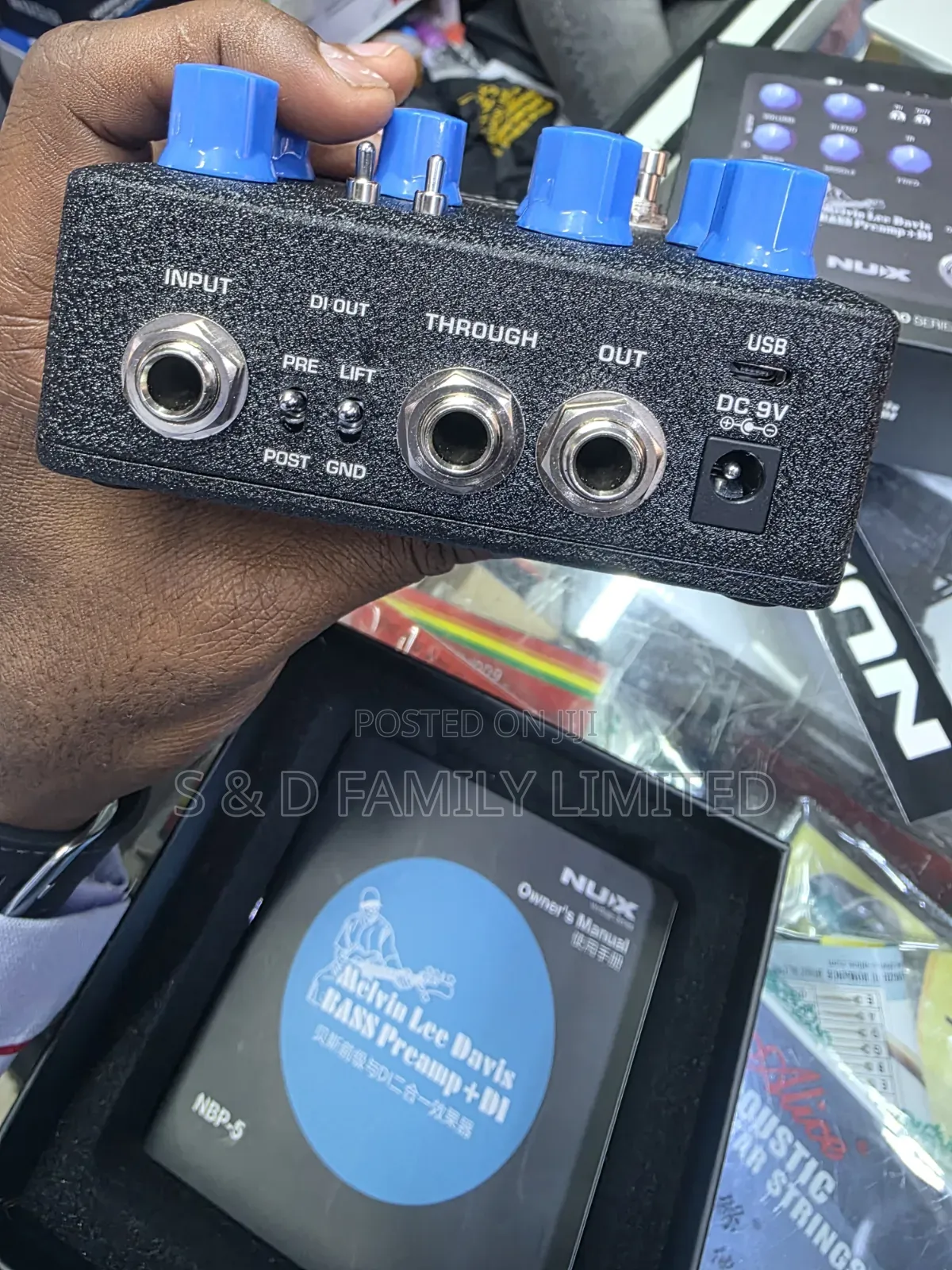 Nux Melvin Lee Davis NBP-5 Dual Switch Bass Pedal Bass Preamp,Di Box