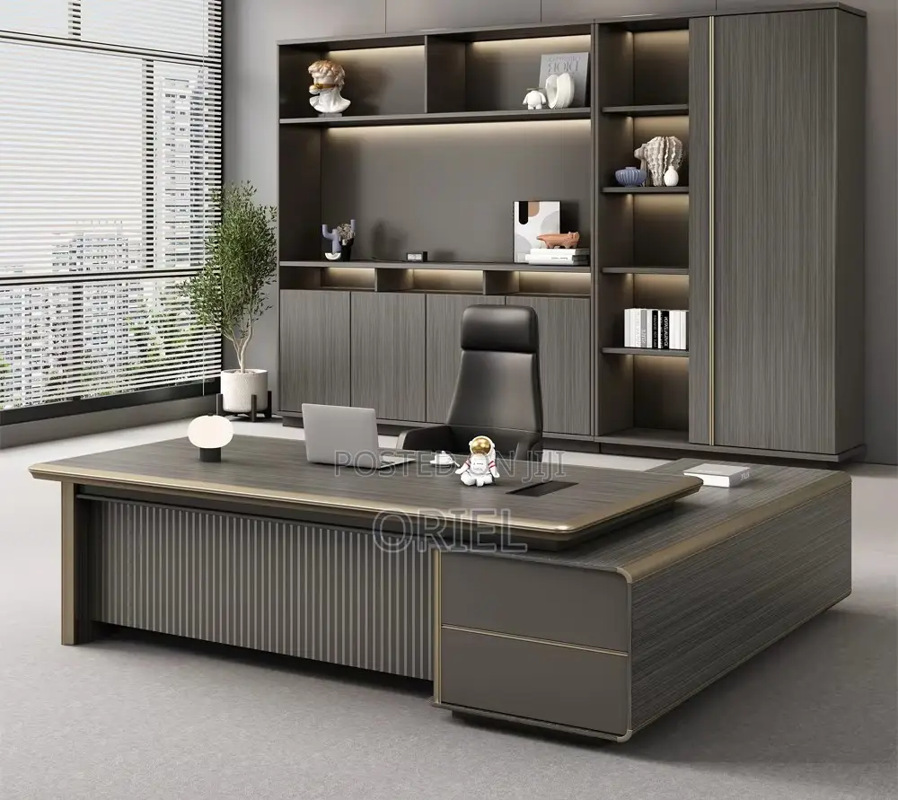 Office Desk : Luxury Design 1.6m Executive Office L-Shape Desk