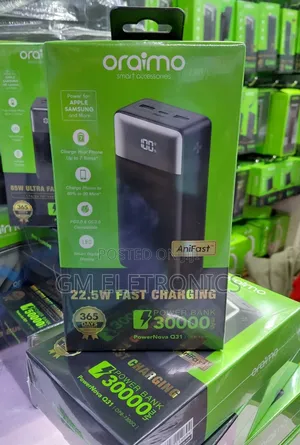 Original Oraimo 30000mah Fast Charge 22.5 W Portable Power Bank