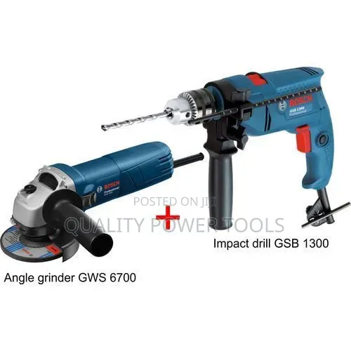 Bosch Combo Offer Angle Grinder GWS 6700 + Impact Drill GSB 1300