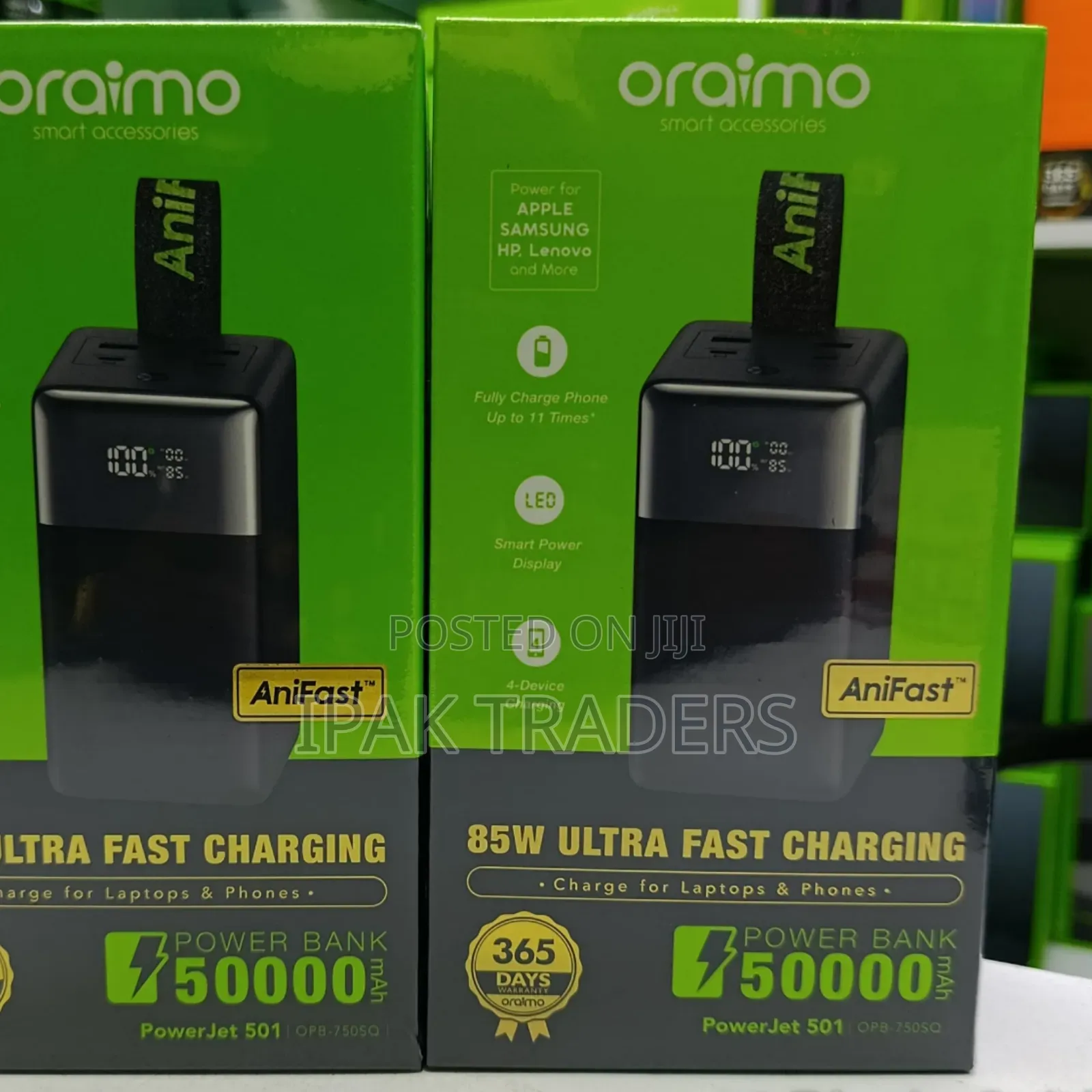 New Arrival 
50000mah 
85w 
Oraimo Powerbank