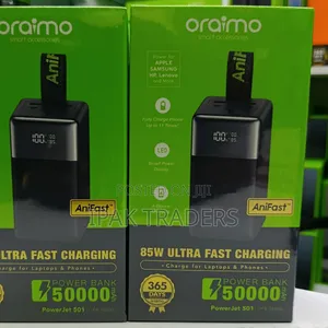 New Arrival 
50000mah 
85w 
Oraimo Powerbank