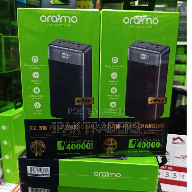 Oraimo 40000mah 
Powerbank