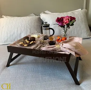 Bed Tray Table With Foldable Legs Media Slot Manual