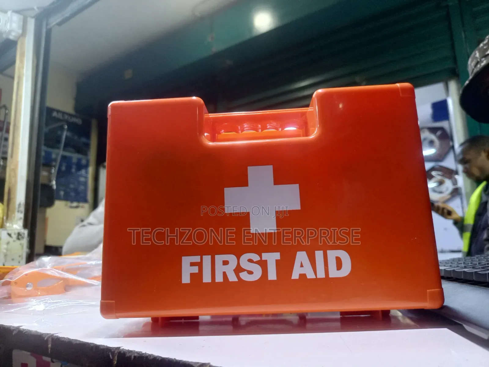 Red First Aid Kit Box Used in Different Places 