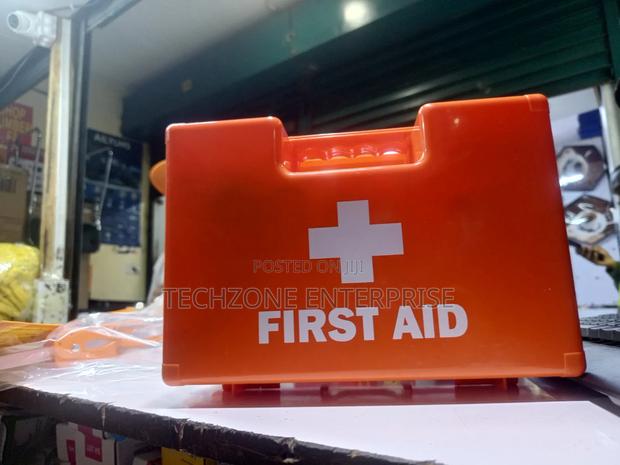 Red First Aid Kit Box With All Equipment  - main view