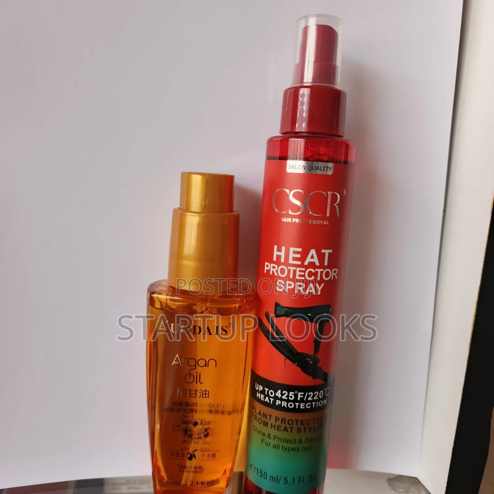 2pcs Argan Hair Oil Serum + Free Heat Protection Spray