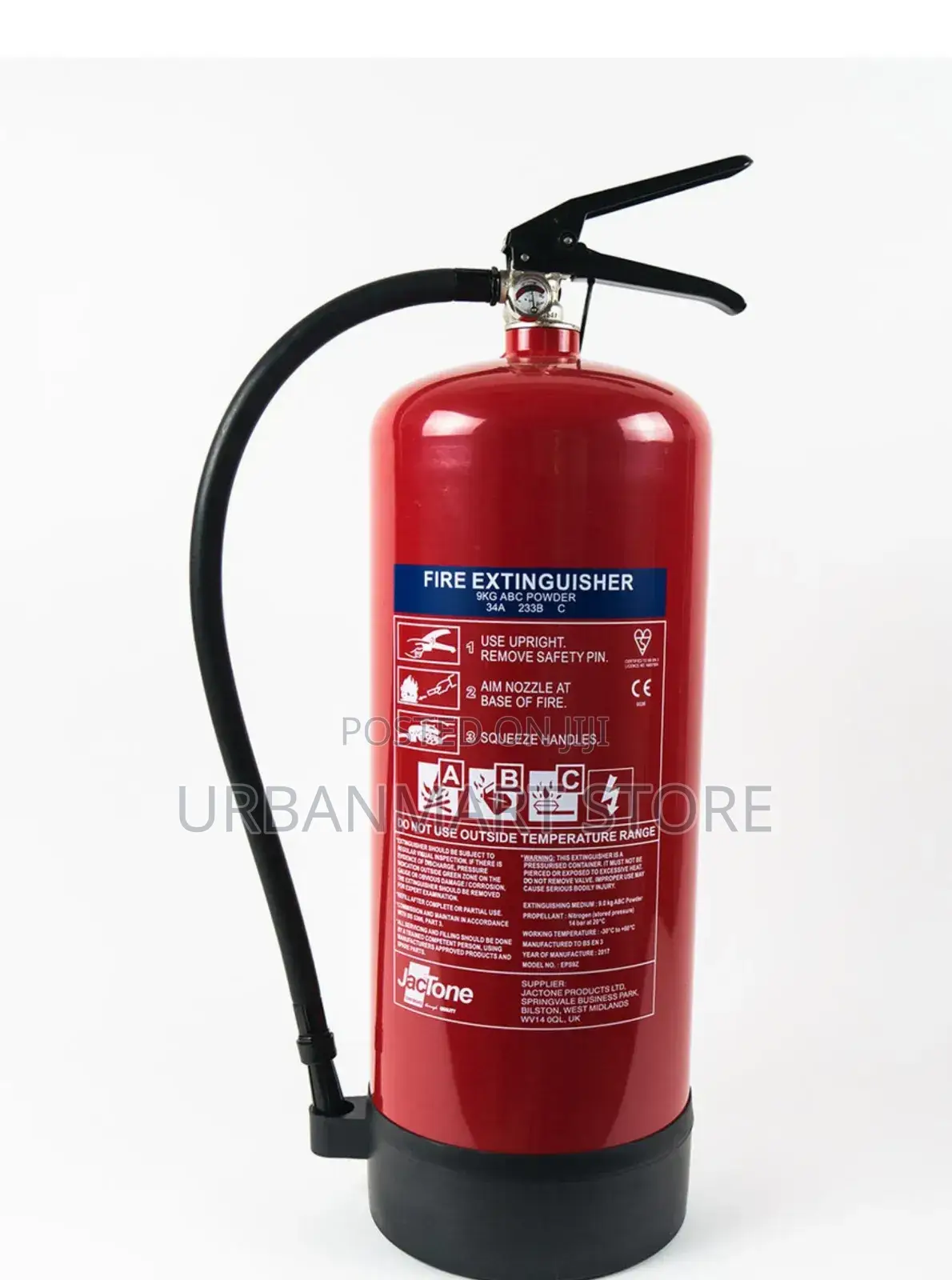 Jactone 9kg Abc Dry Powder Fire Extinguisher