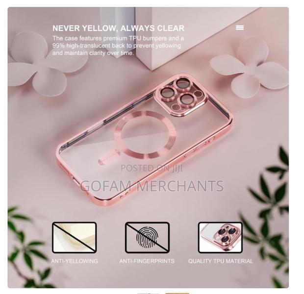 Electroplated Magsafe Case iPhone 16 Pro Max-Pink - thumbnail 2