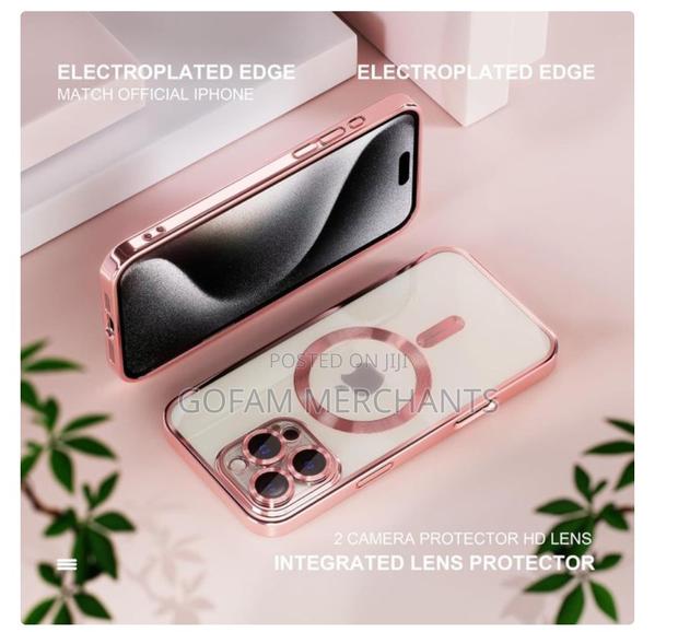 Electroplated Magsafe Case iPhone 16 Pro Max-Pink - thumbnail 3