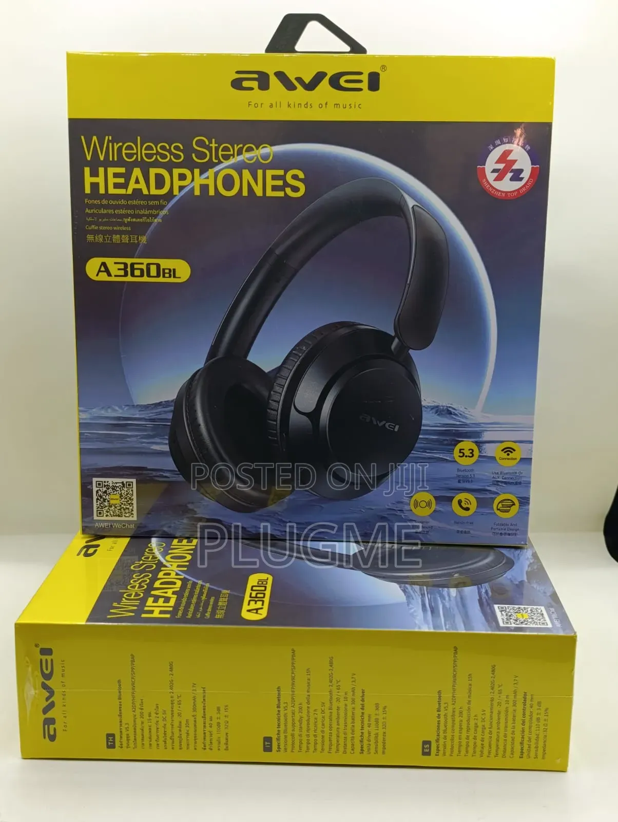 Awei A360bl Wireless Foldable Stereo Headphones