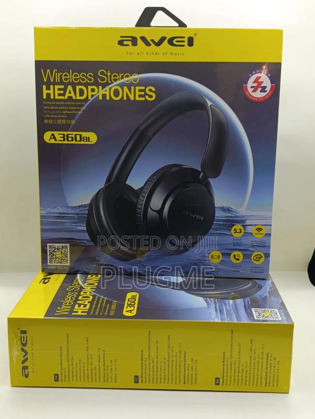 Awei A360bl Wireless Foldable Stereo Headphones