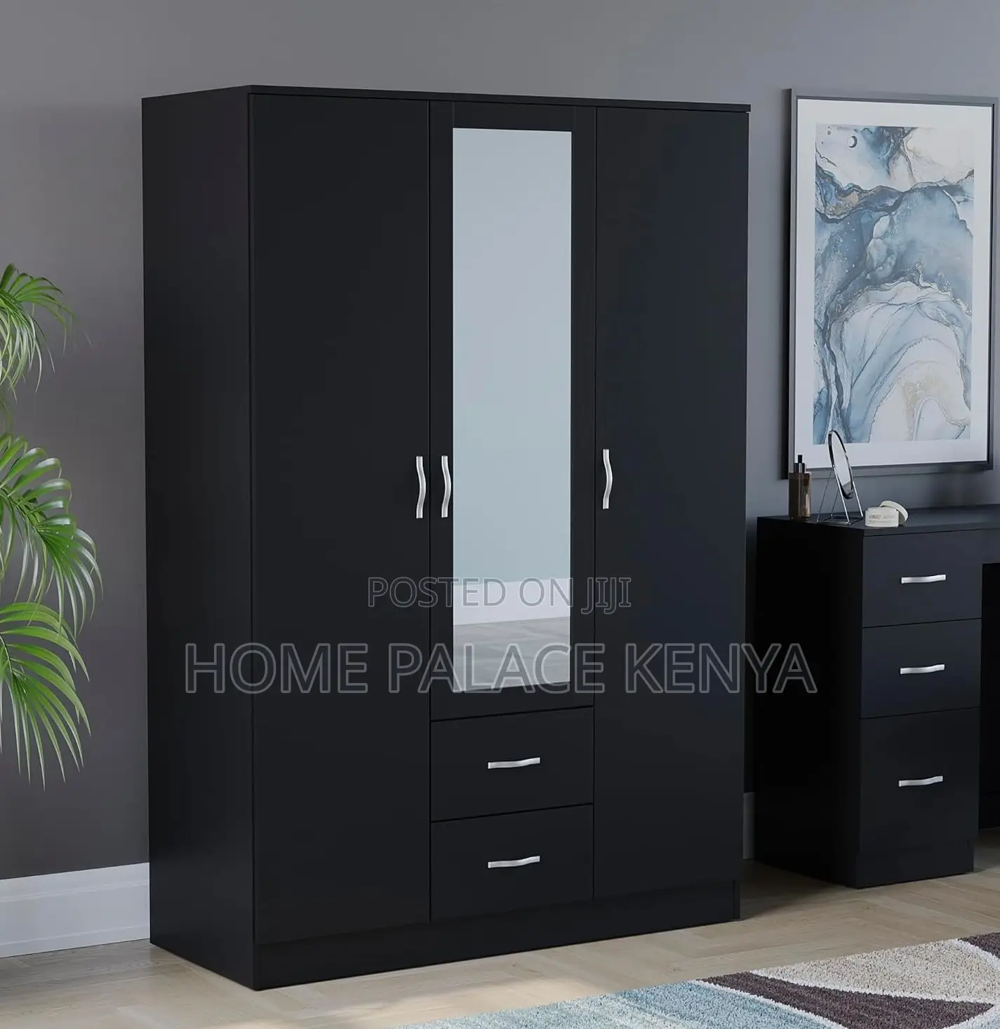 Ward Robe: Bedroom Wardrobe 3 Door 1drawer With Mirror