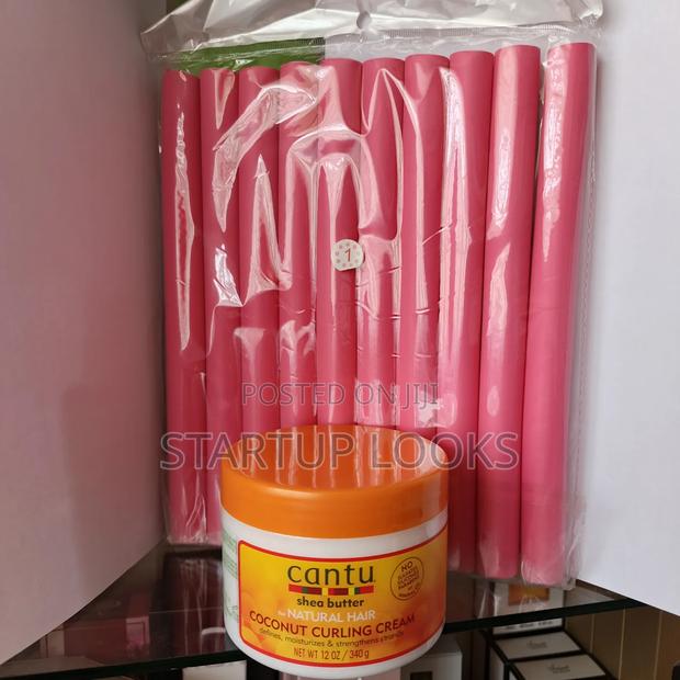 Cantu Curling Cream + Free Flexi Rods