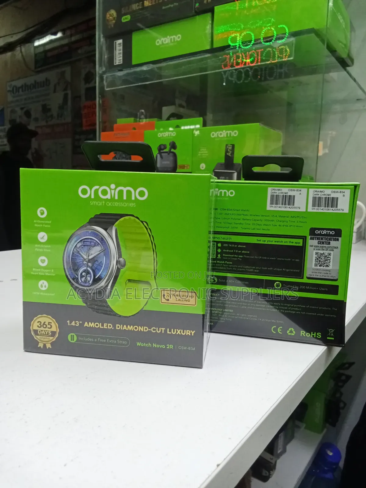 Oraimo Watch Nova 2r 1.43 Amoled, Diamond Cut Luxury Smart Watch