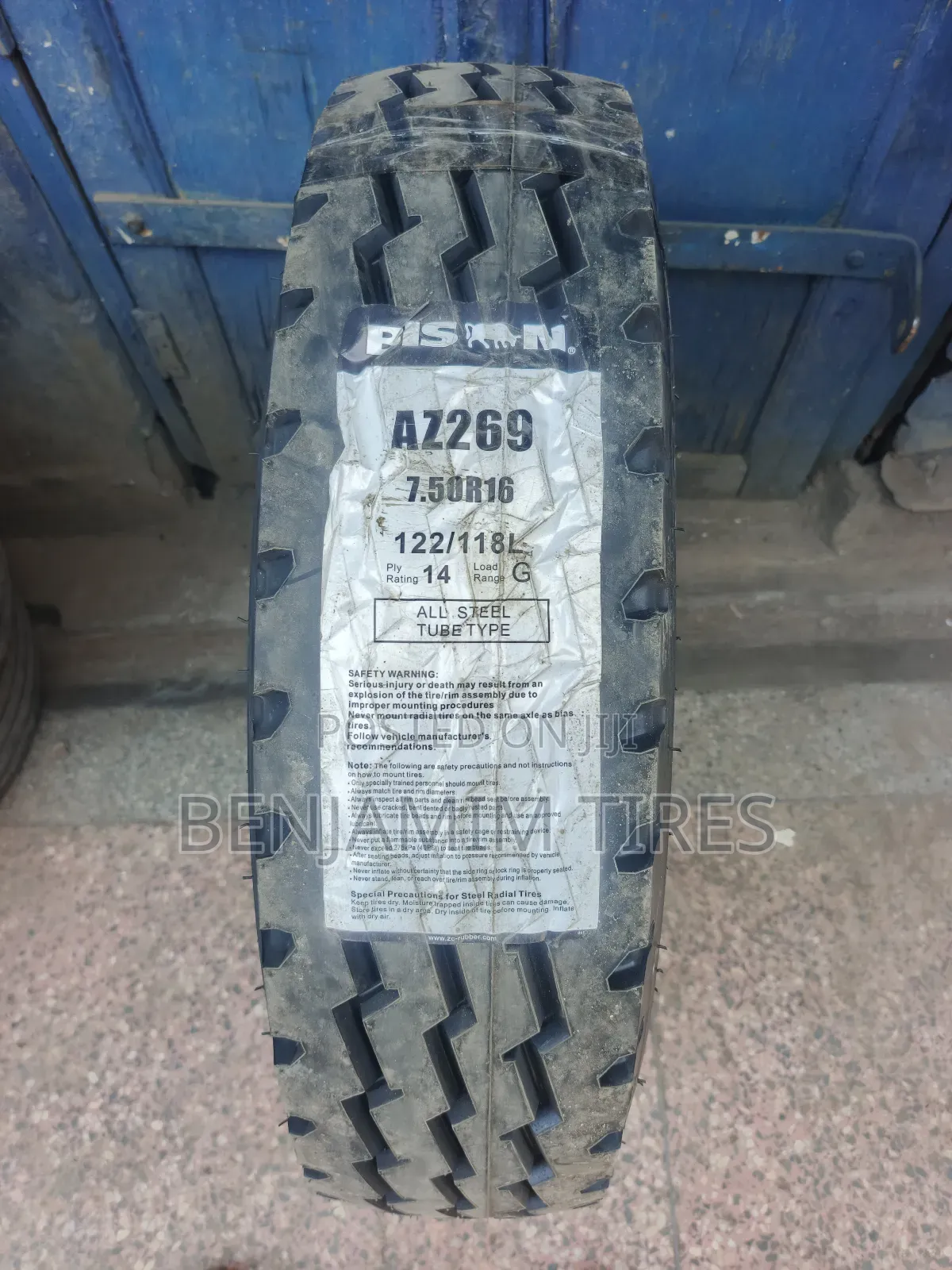 Bisen Tires Sizes 7.50r16 Tube-Type 14ply Rating.