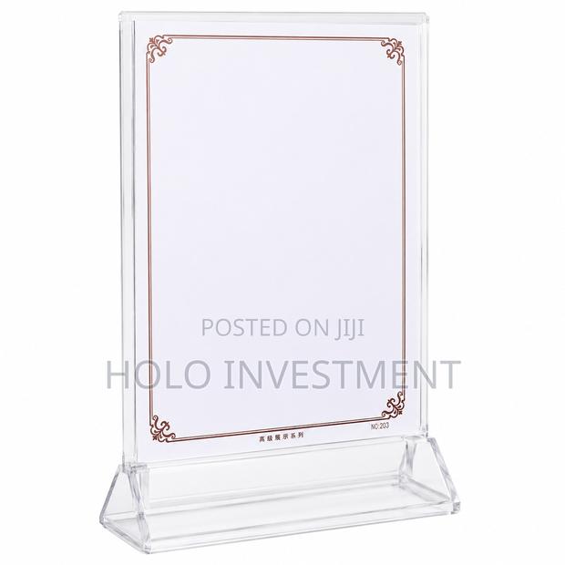 Table Menu Stand Size A5 Acrylic Glass - main view