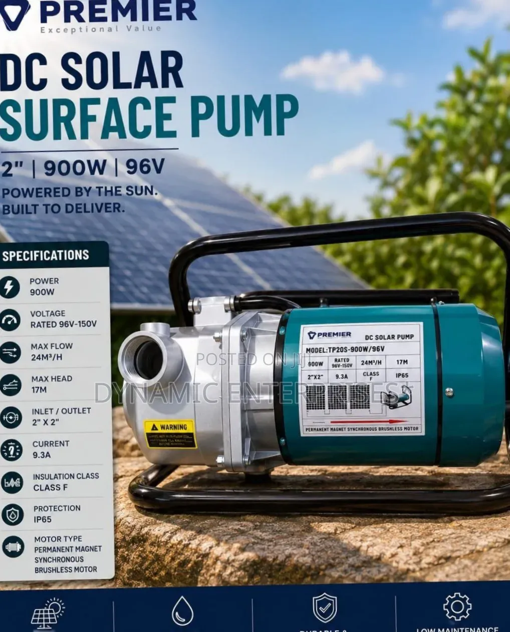 Premier 900w Dc Solar Surface Pump