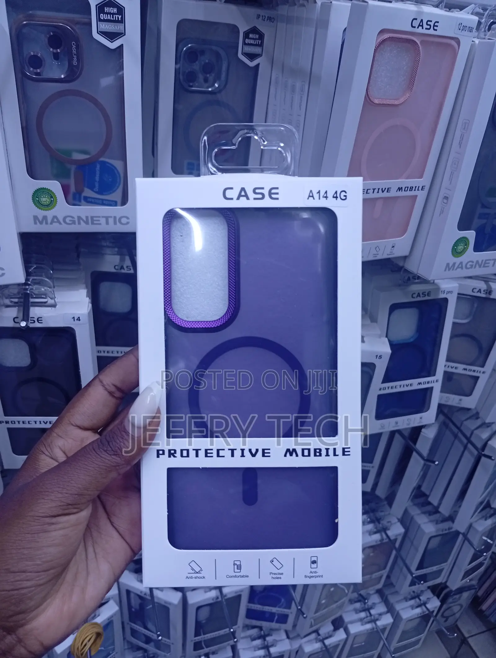 Samsung Galaxy A14 Clear Purple Protective Phone Case