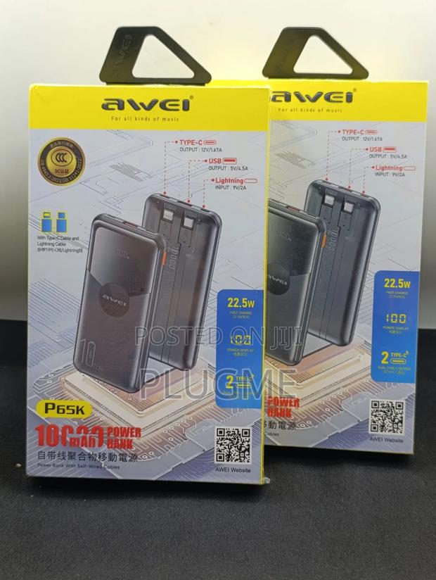 Awei P65k 10000 Mah 22.5w Power Bank