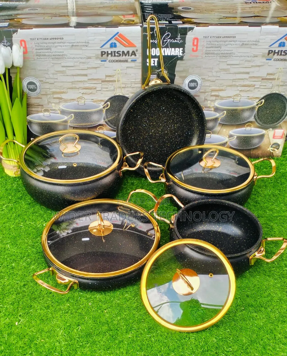 Phisma 9-Piece Granite Cookware Set