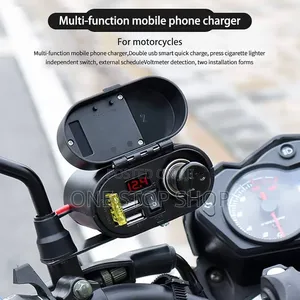 Motorcycle Charger With Charger With Dual Usb Port,Cigarette Lighter
