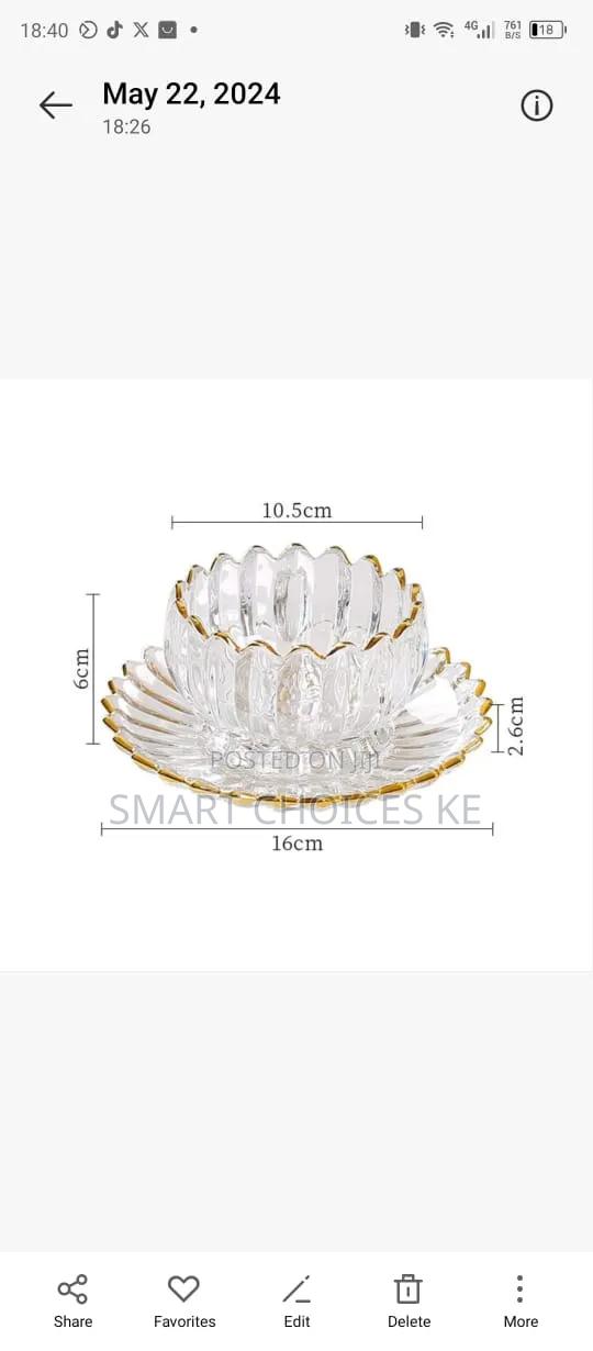 European Style Glass Bowl - thumbnail 3