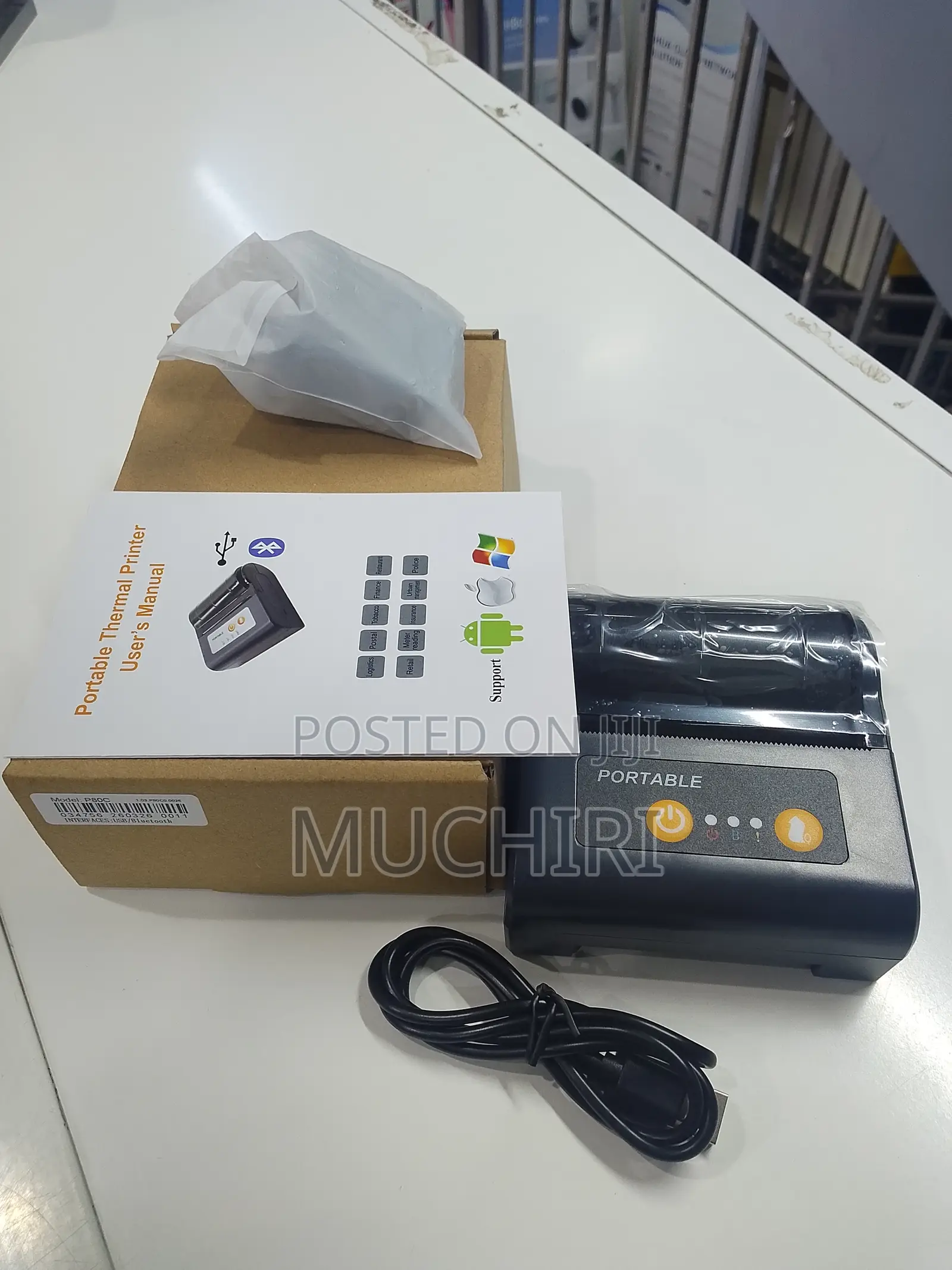 Portable P80 Bluetooth Receipt Printer Gs-P80c 80mm Bluetooth