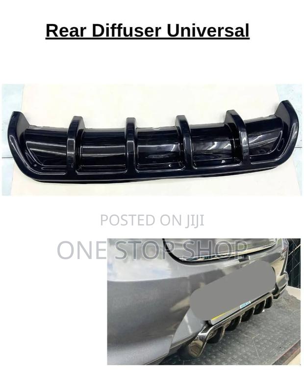 6_fin Style Plastic Splitter Rear Bumper Diffuser