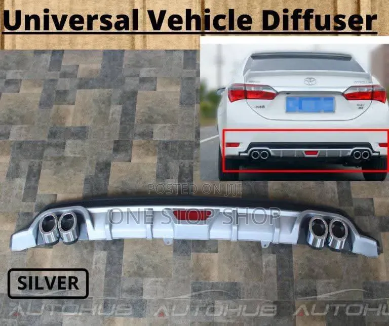 Silver Diffuser With Double Fake Exhaust Design