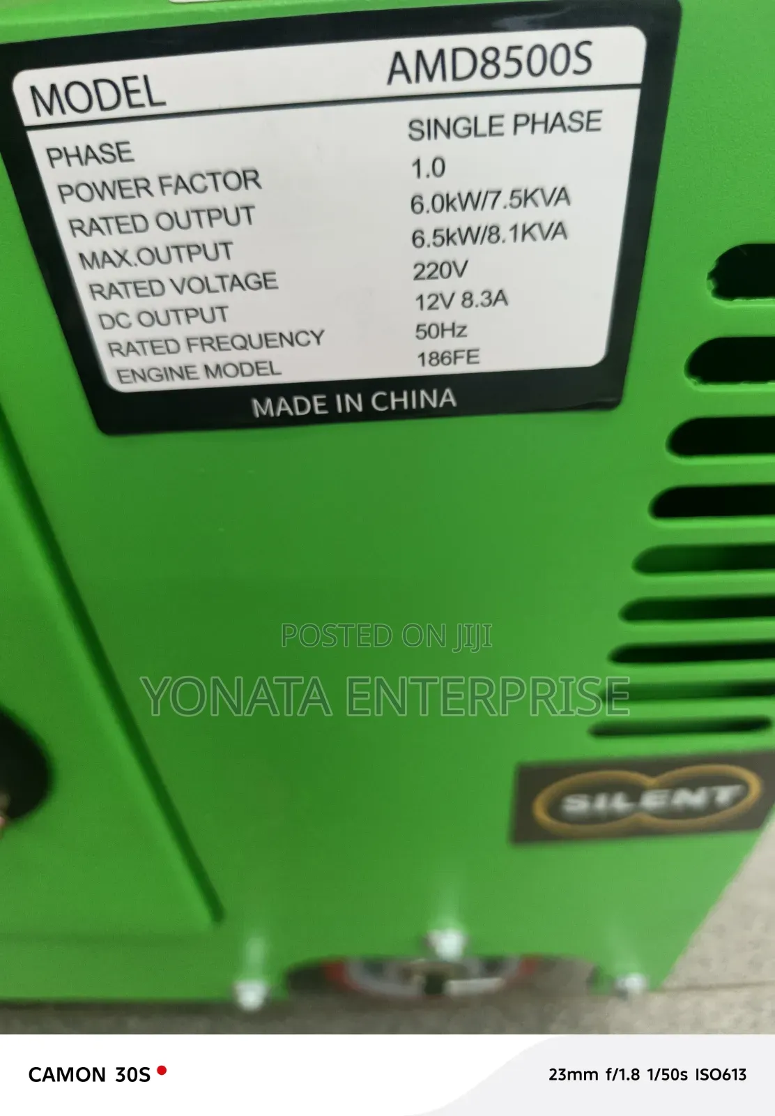 7.5kva Silent Astramilano Diesel Generator