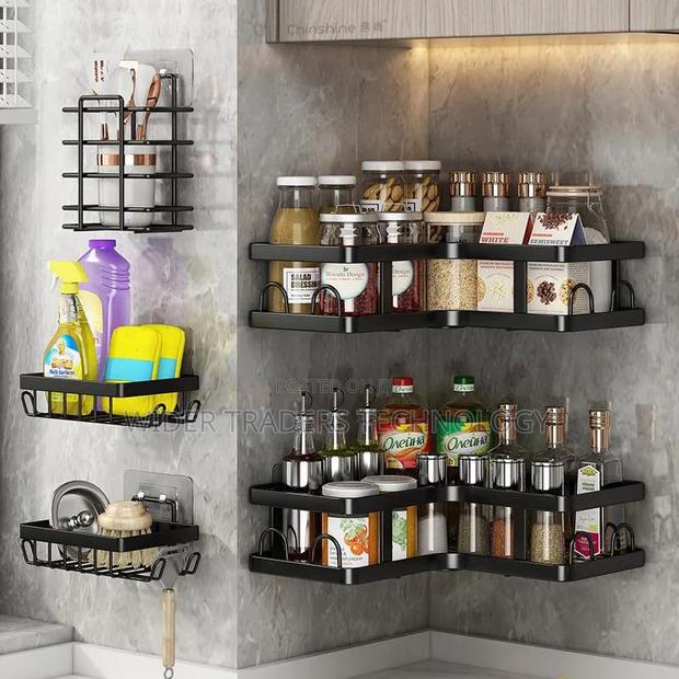Bathroom With Our 5-Piece *Corner Shower Caddy - main view