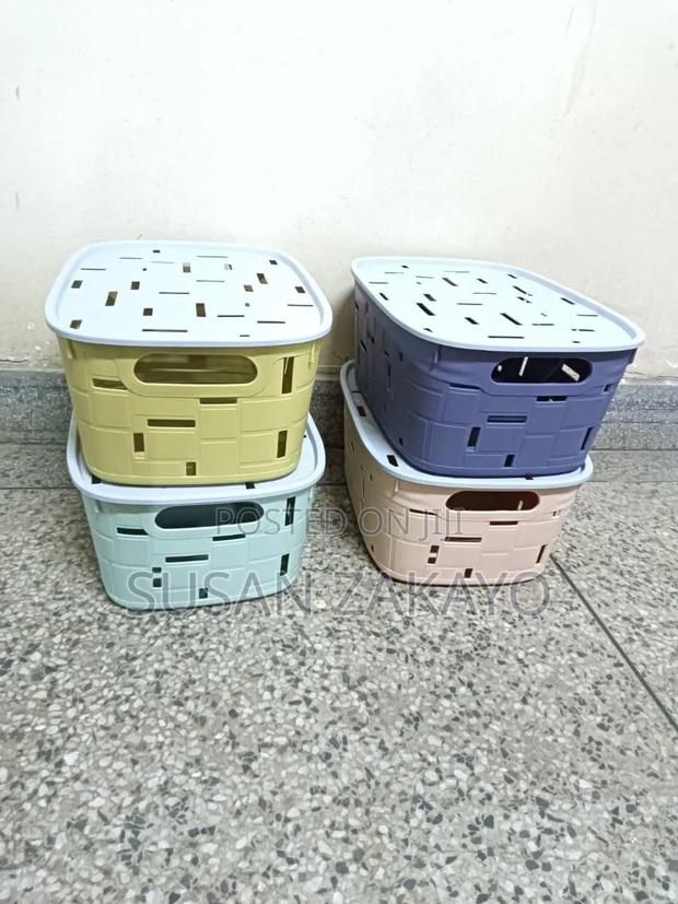 *Multipurpose Sundries Storage Baskets With Lid 799/-