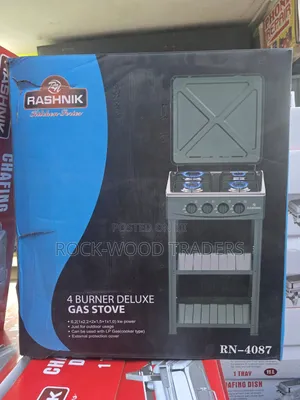 Rashnik 4 Burner Cooker With Shelves Standing Cooker