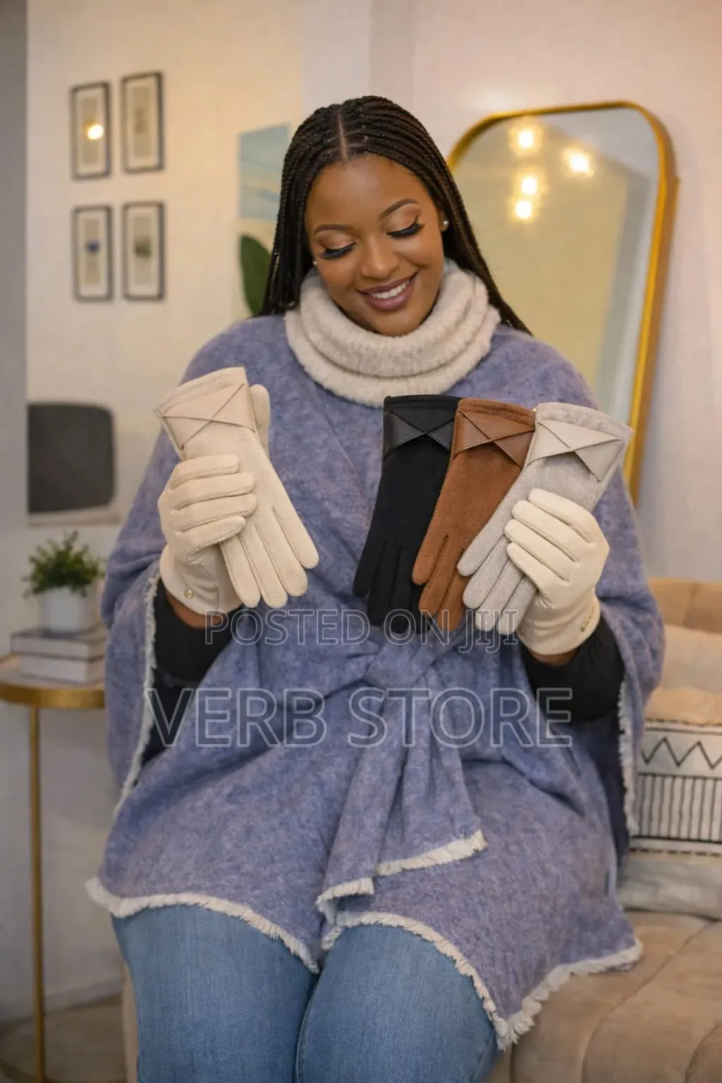 *Free Size Women's Warm Thermal Winter Gloves Soft Warm Lining