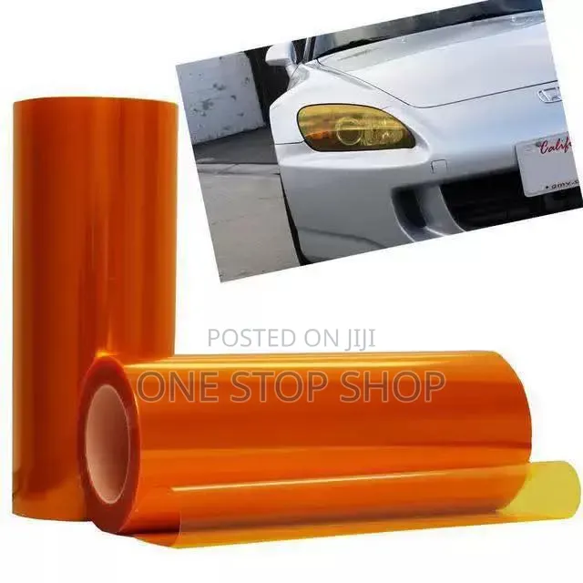 2meters Light Orange Water Resistant Headlight Tint